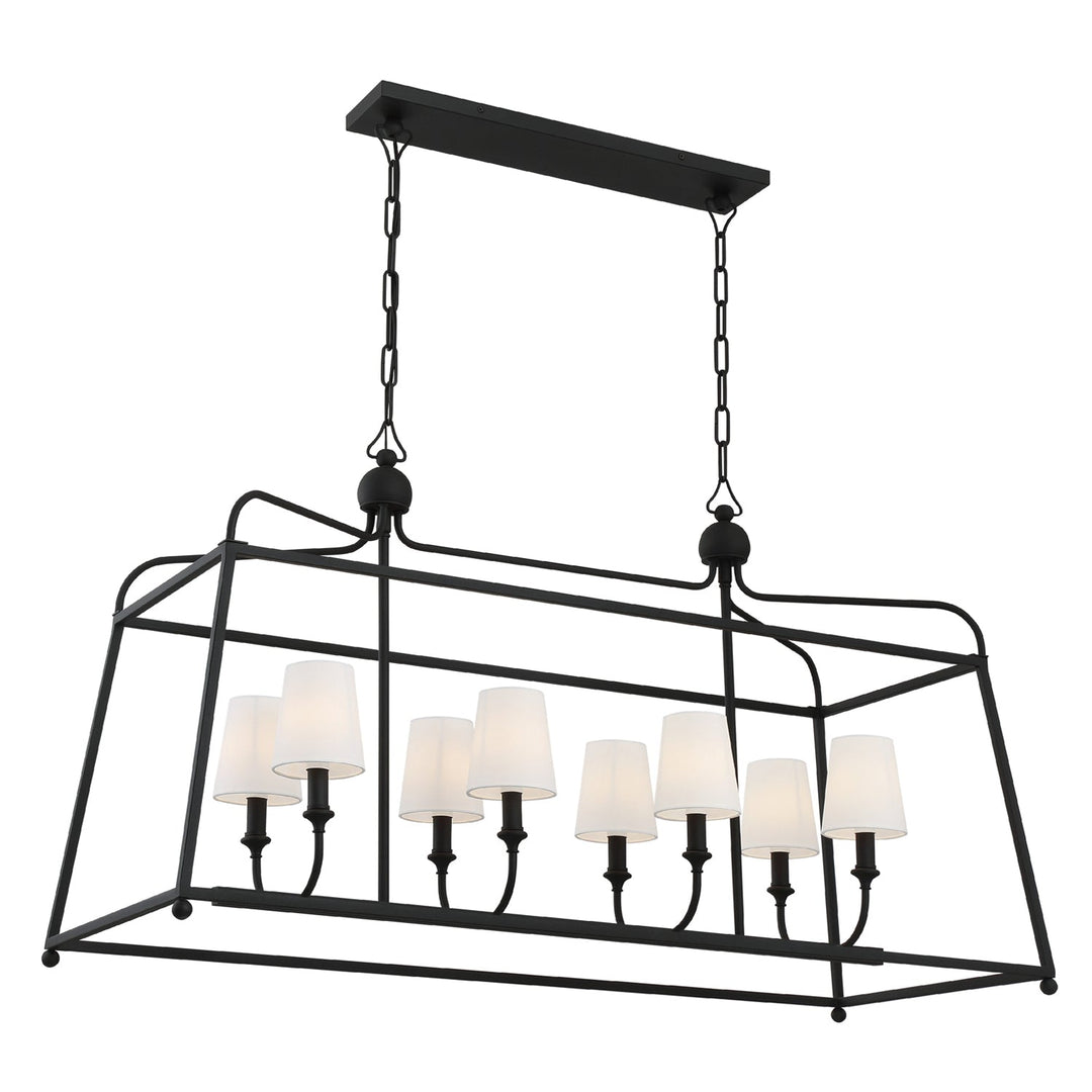 Crystorama Crystorama Libby Langdon Sylvan 8 Light Black Forged Chandelier
