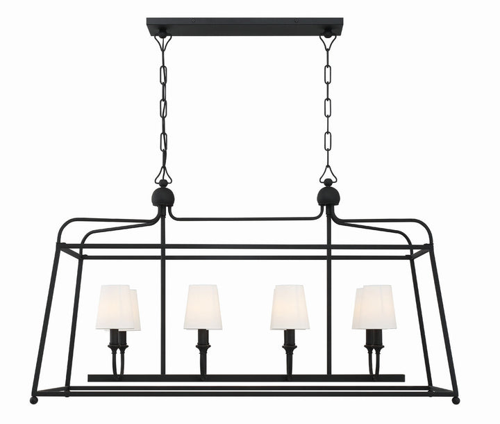 Crystorama Crystorama Libby Langdon Sylvan 8 Light Black Forged Chandelier