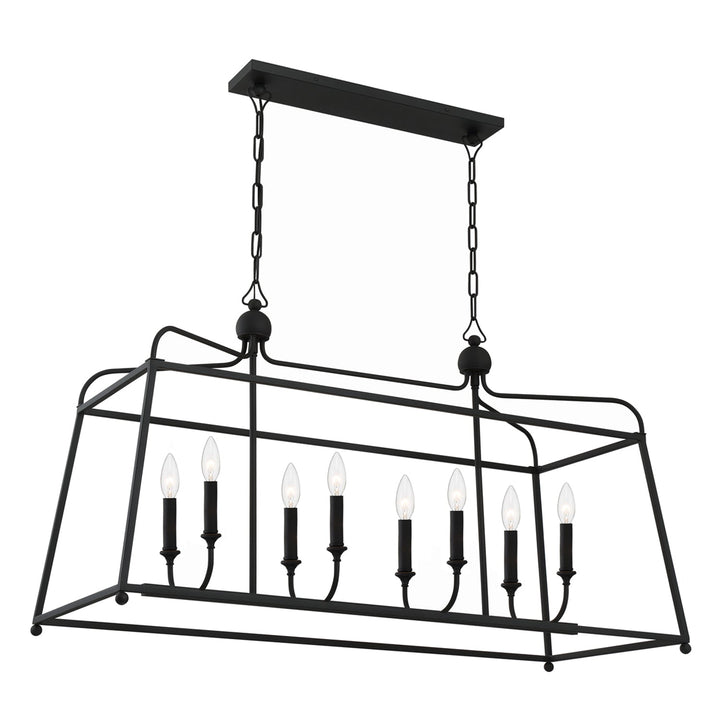Crystorama Crystorama Libby Langdon Sylvan 8 Light Black Forged Chandelier
