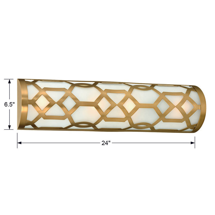 Crystorama Crystorama Libby Langdon Jennings Integrated LED Aged Brass Bathroom Vanity