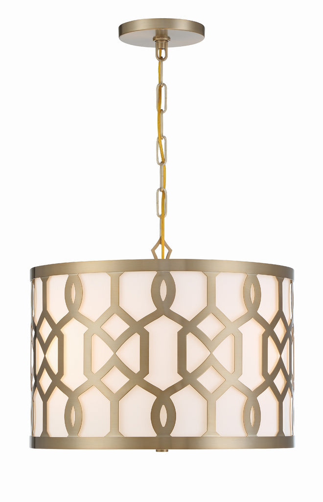 Crystorama Crystorama Libby Langdon Jennings 3 Light Aged Brass Chandelier