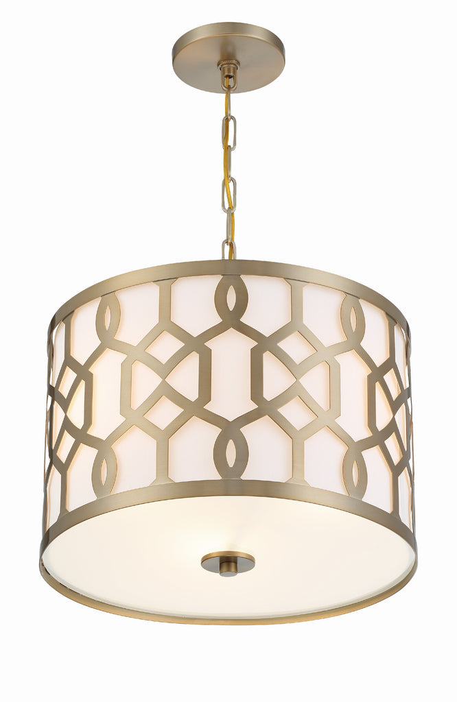 Crystorama Crystorama Libby Langdon Jennings 3 Light Aged Brass Chandelier