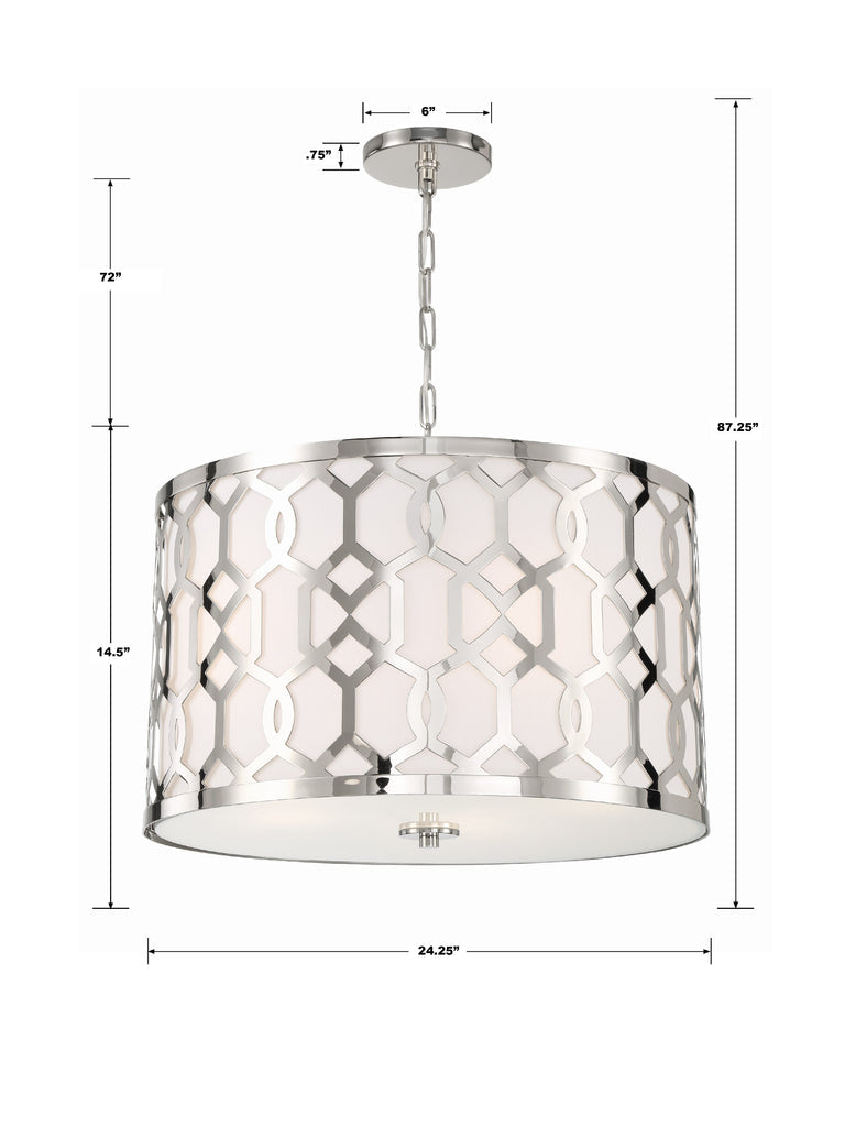 Crystorama Crystorama Libby Langdon Jennings 5 Light Polished Nickel Chandelier