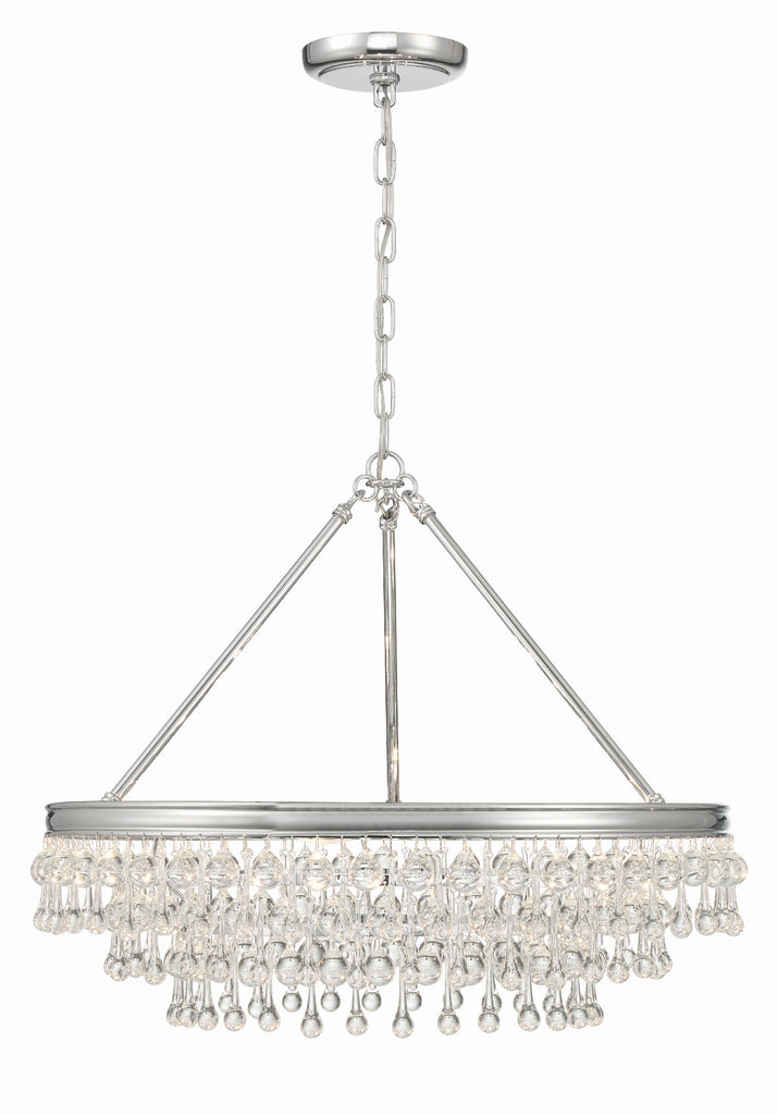 Crystorama Crystorama Calypso 6 Light Polished Chrome Chandelier