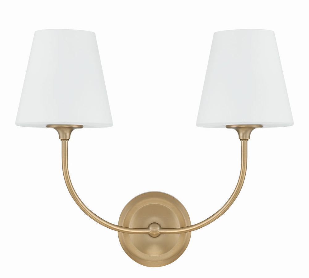 Crystorama Crystorama Libby Langdon Sylvan 2 Light Vibrant Gold Sconce