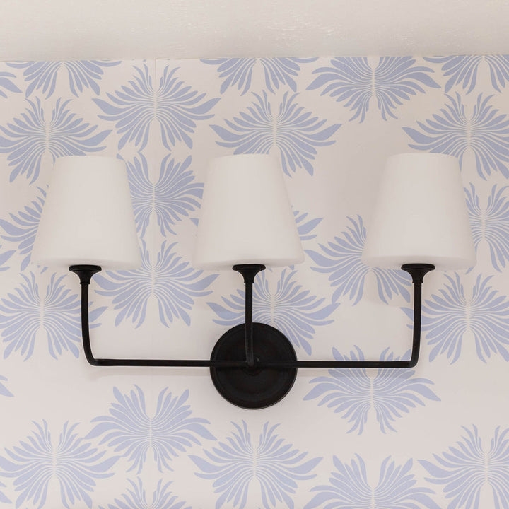 Crystorama Crystorama Libby Langdon Sylvan 3 Light Black Forged Bathroom Vanity