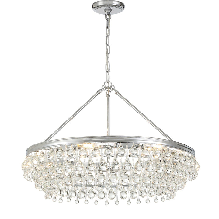 Crystorama Crystorama Calypso 6 Light Crystal Teardrop Polished Chrome Chandelier
