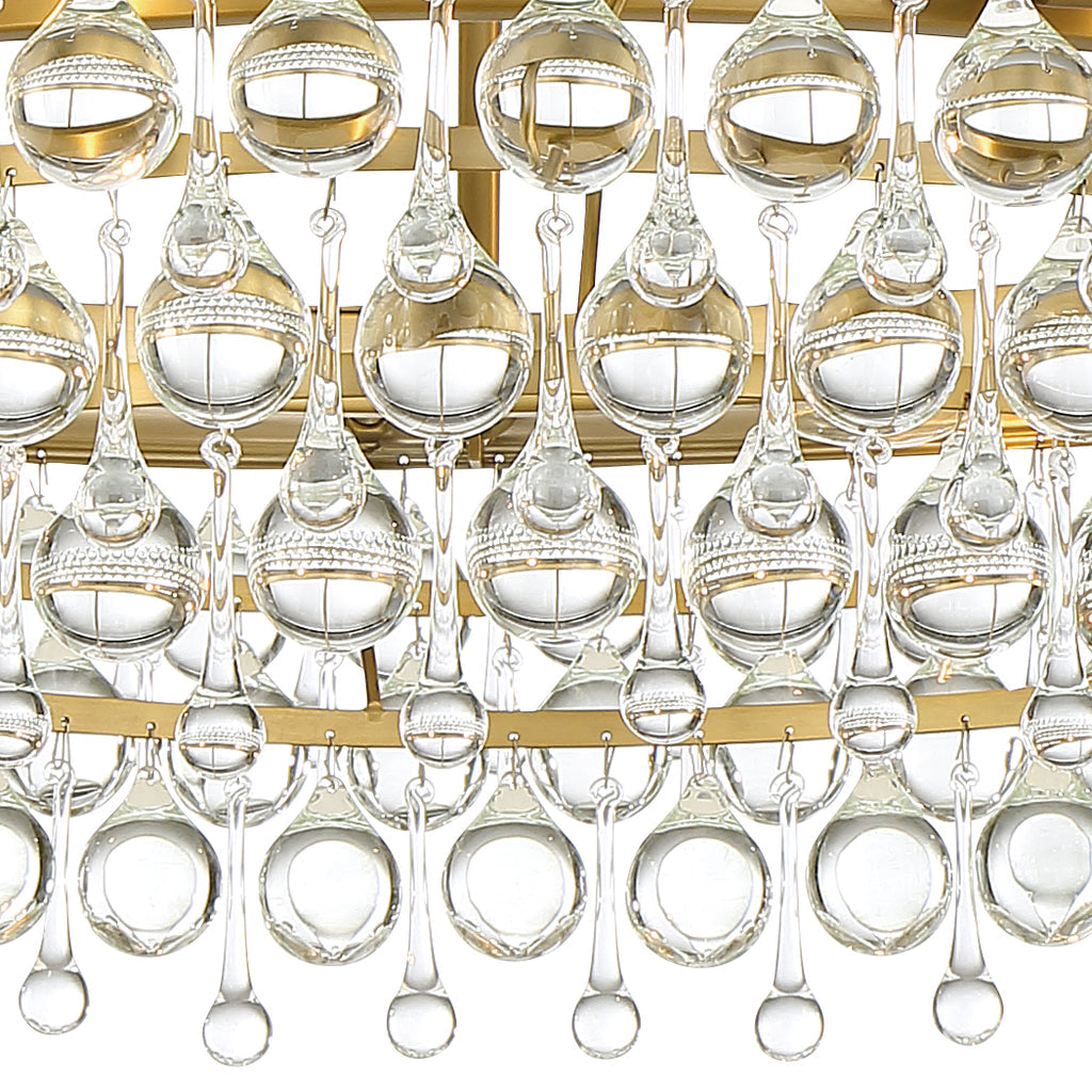 Crystorama Crystorama Calypso 6 Light Crystal Teardrop Vibrant Gold Chandelier
