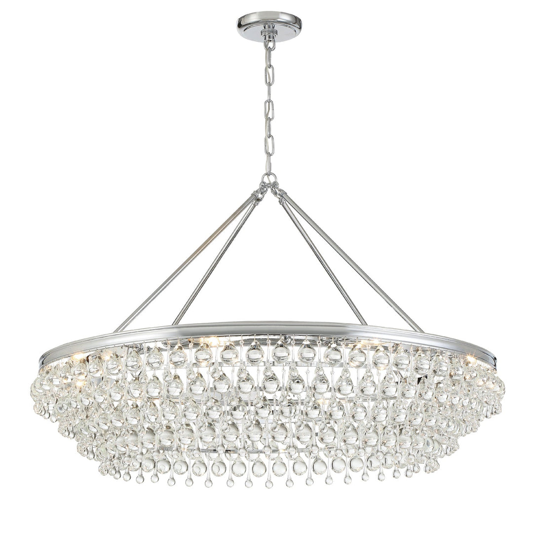 Crystorama Crystorama Calypso 8 Light Crystal Teardrop Polished Chrome Chandelier