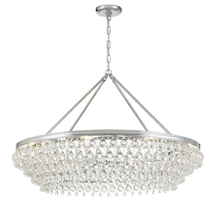 Crystorama Crystorama Calypso 8 Light Crystal Teardrop Polished Chrome Chandelier