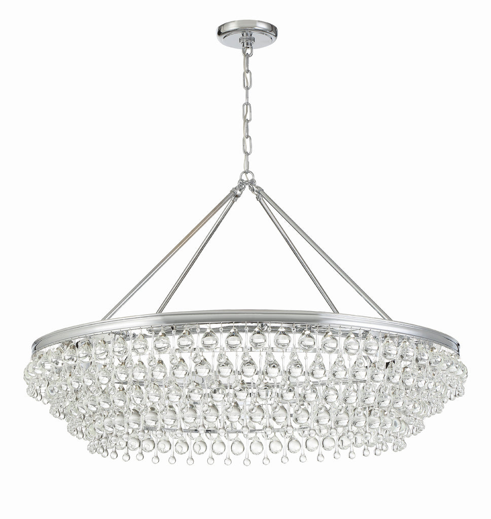 Crystorama Crystorama Calypso 8 Light Crystal Teardrop Polished Chrome Chandelier