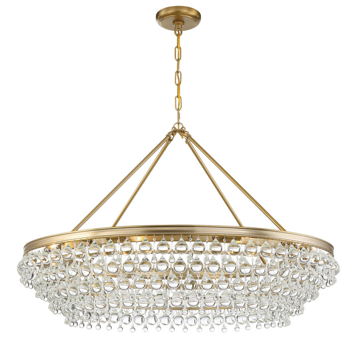 Crystorama Crystorama Calypso 8 Light Crystal Teardrop Vibrant Gold Chandelier