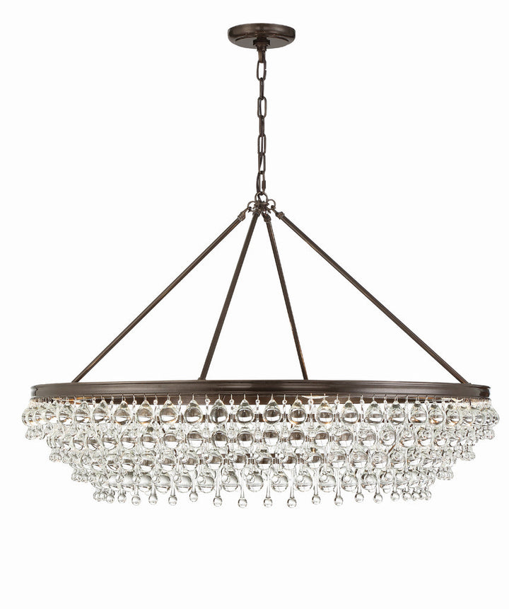 Crystorama Crystorama Calypso 8 Light Crystal Teardrop Vibrant Bronze Chandelier