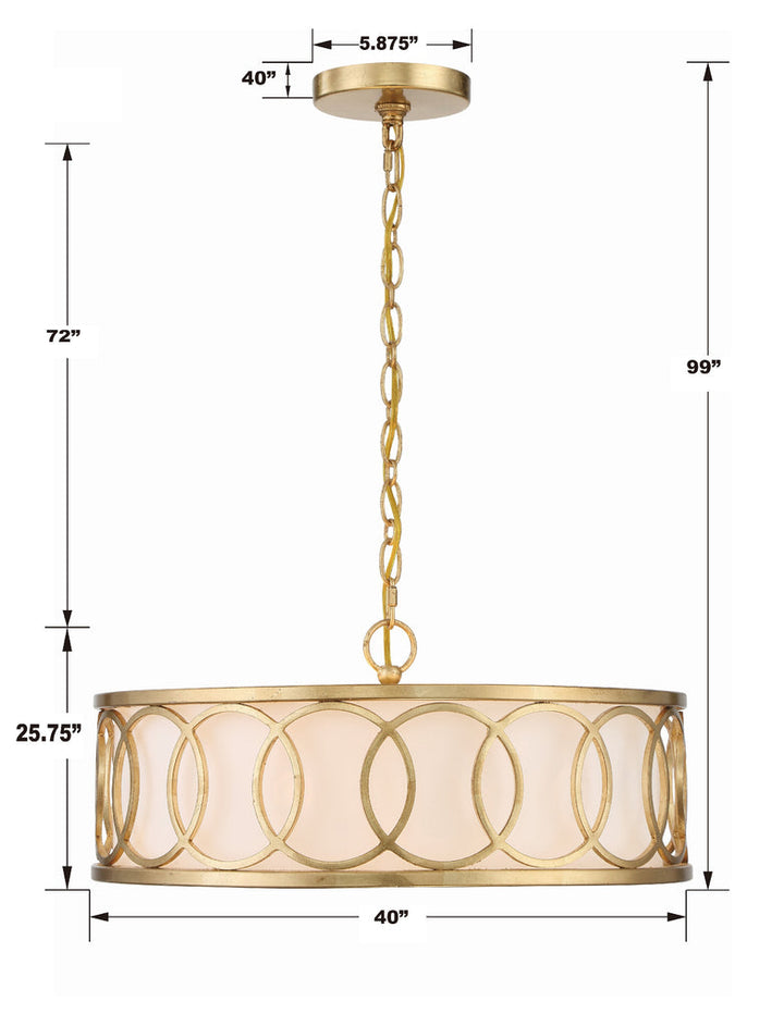 Crystorama Crystorama Libby Langdon Graham 6 Light Antique Gold Chandelier