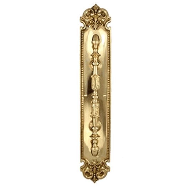 COPPER MOUNTAIN HARDWARE 18" Brass Traditional Fleur-De-Lis Door Pull & Plate Several Finishes