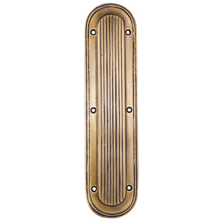 COPPER MOUNTAIN HARDWARE 10 1/2" Classic Art Deco Solid Brass Push Plate in Several Finishes