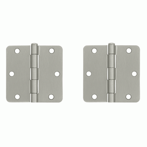 3 1/2 Inch x 3 1/2 Inch Steel Hinge (Brushed Nickel Finish) DELTANA