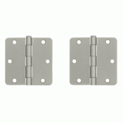 3 1/2 Inch x 3 1/2 Inch Steel Hinge (Brushed Nickel Finish) DELTANA