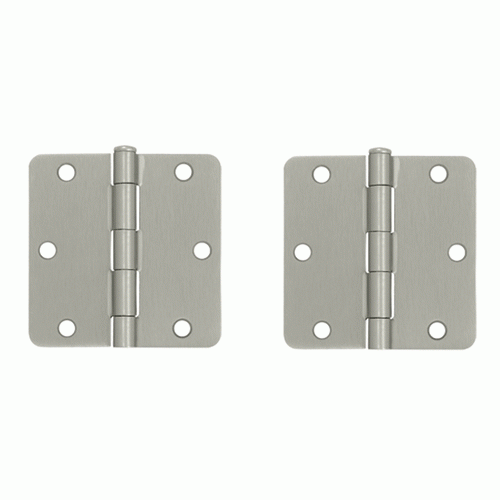 3 1/2 Inch x 3 1/2 Inch Steel Hinge (Brushed Nickel Finish) DELTANA