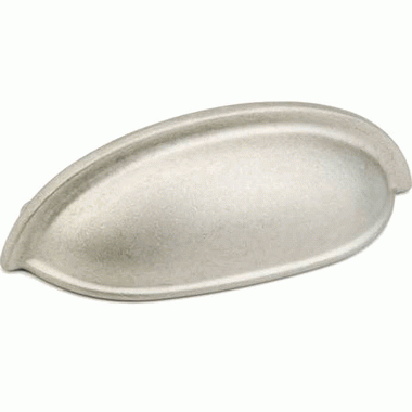 3 3/4 Inch (3 Inch c-c) Traditional Designs Cup Pull (Distressed Nickel Finish) SCHAUB