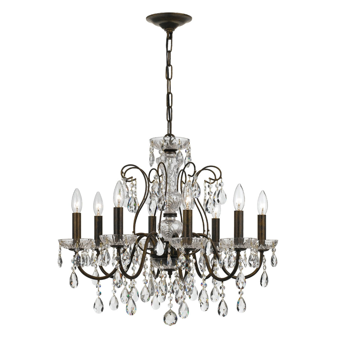 Crystorama Crystorama Butler 8 Light Spectra Crystal English Bronze Chandelier