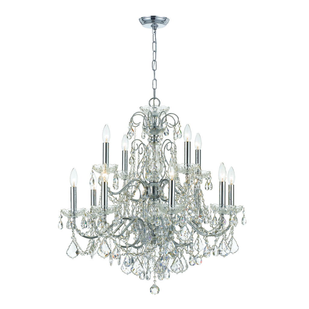 Crystorama Crystorama Imperial 12 Light Swarovski Strass Crystal Polished Chrome Chandelier