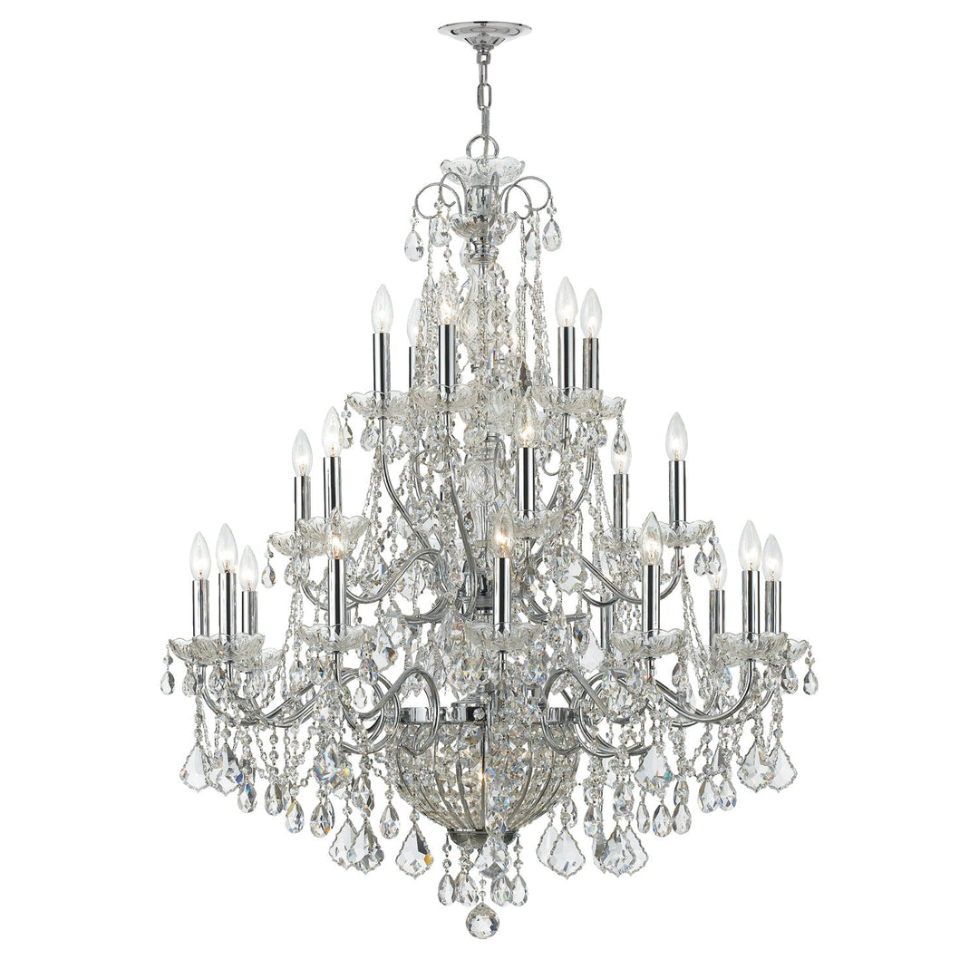 Crystorama Crystorama Imperial 26 Light Hand Cut Crystal Polished Chrome Chandelier