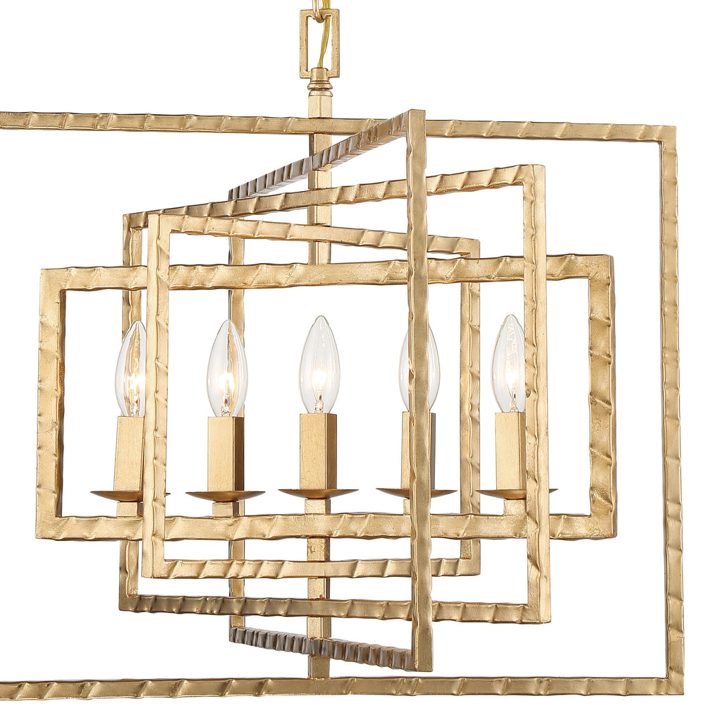 Crystorama Crystorama Capri 5 Light Antique Gold Chandelier