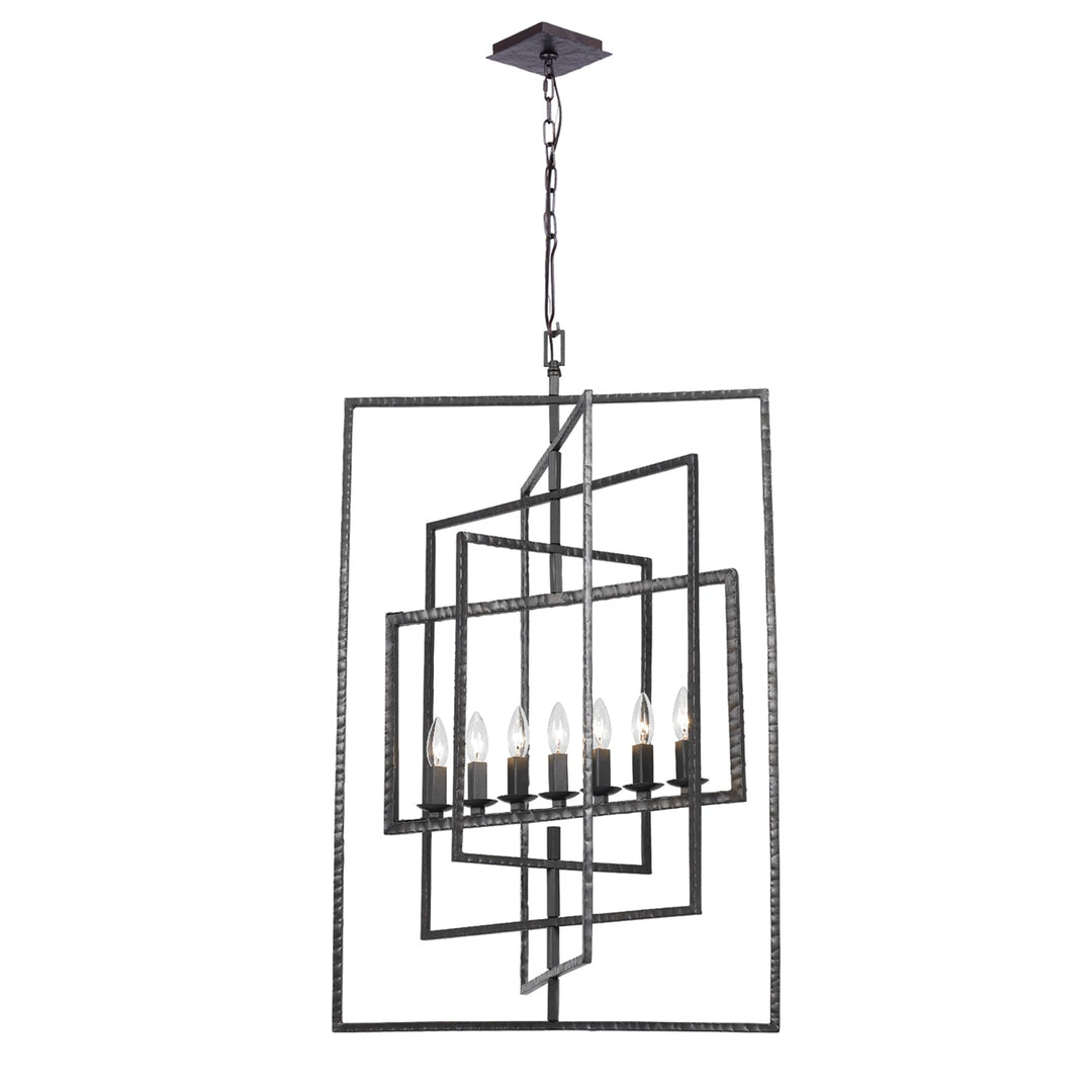 Crystorama Crystorama Capri 7 Light Raw Steel Chandelier