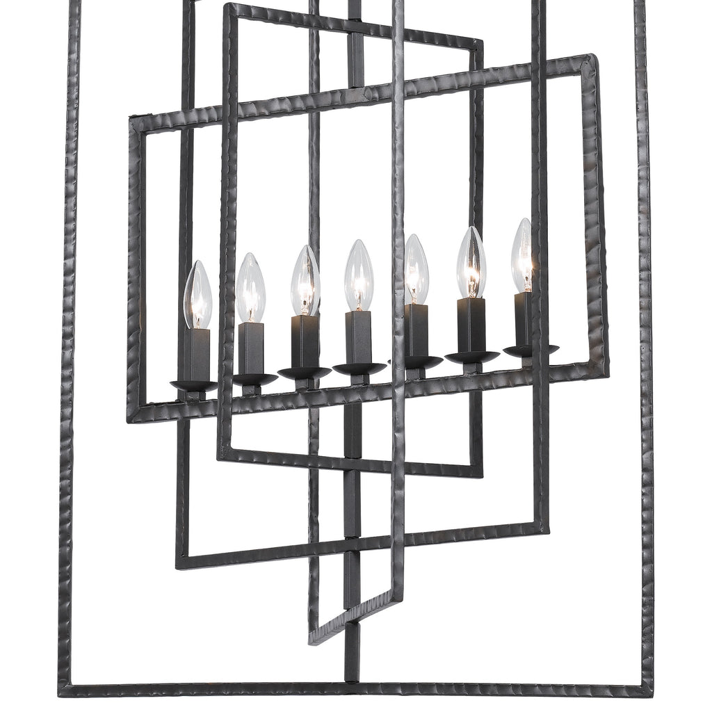 Crystorama Crystorama Capri 7 Light Raw Steel Chandelier