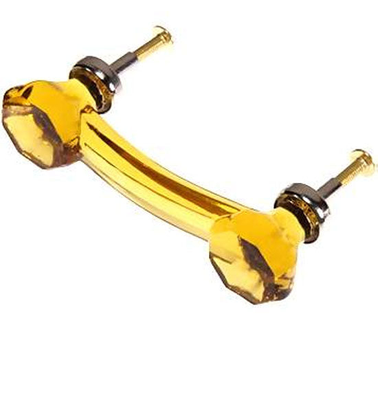 4 Inch Overall (3 Inch c-c) Real Glass Old Town Octagon Shape Cabinet Pulls (Several Colors Available) COPPER MOUNTAIN HARDWARE