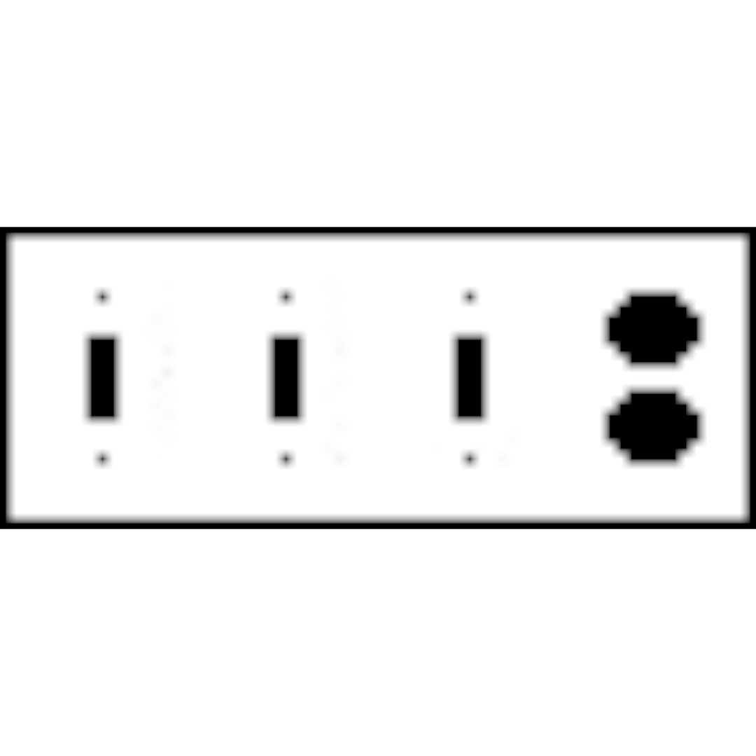 Bamboo Style Wall Plate (Rust Finish)