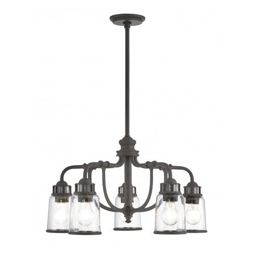 5 Light Bronze Dinette Chandelier Livex