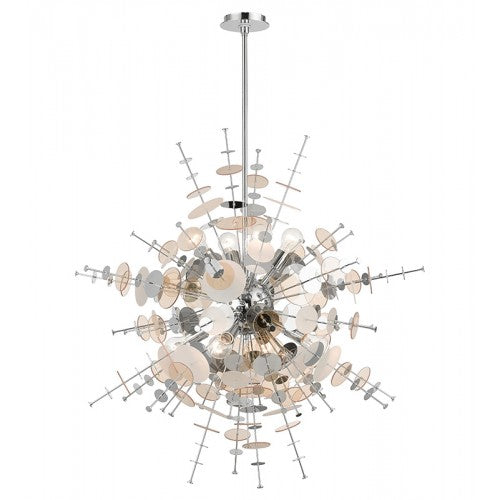 8 Light Polished Chrome Large Pendant Chandelier Livex