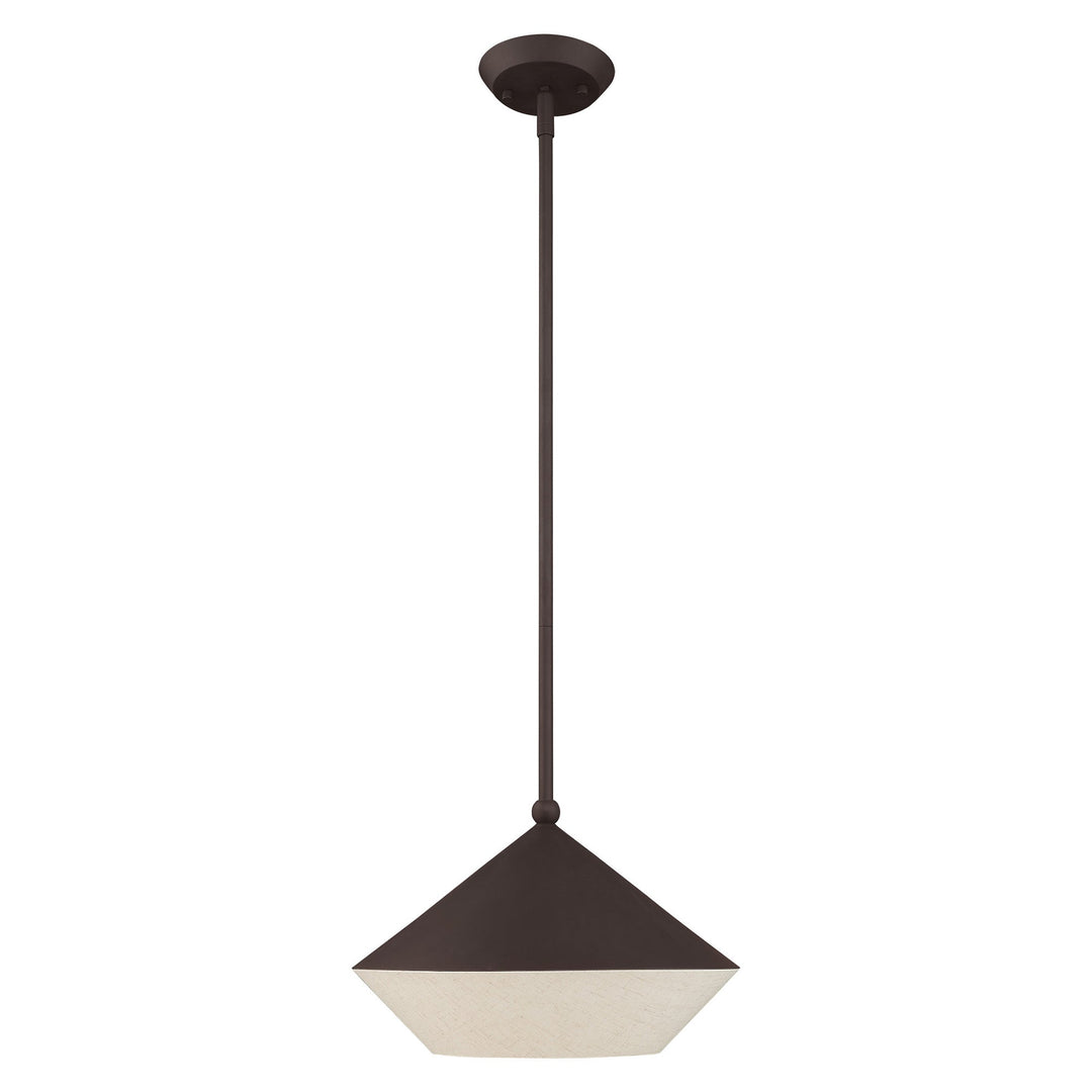 1 Light Bronze Single Pendant Pendant Livex