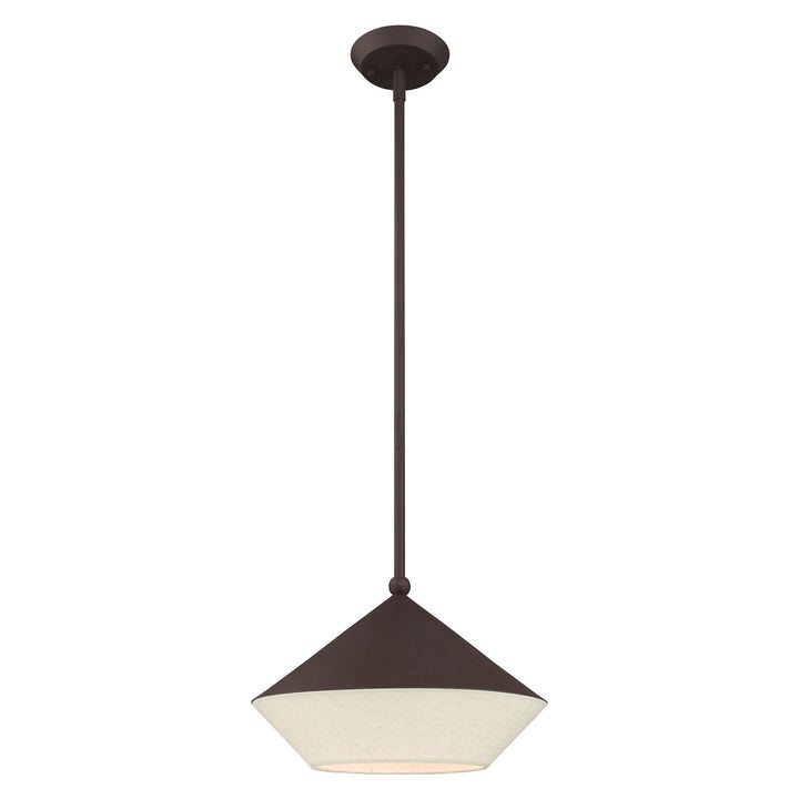 1 Light Bronze Single Pendant Pendant Livex
