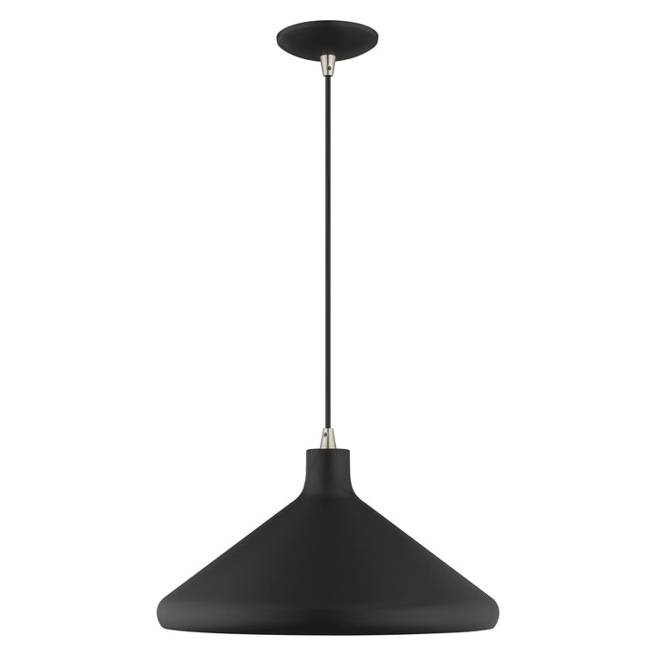 1 Light Black Single Pendant Pendant Livex