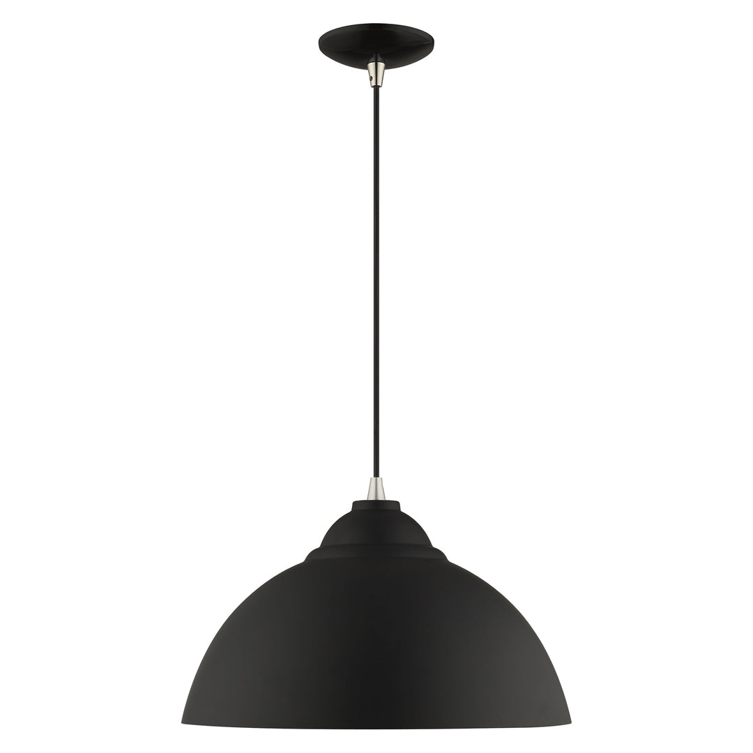 1 Light Black Single Pendant Pendant Livex