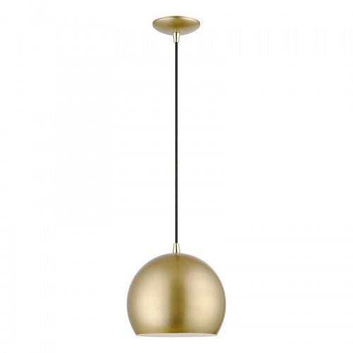 1 Light Soft Gold Pendant Pendant Livex