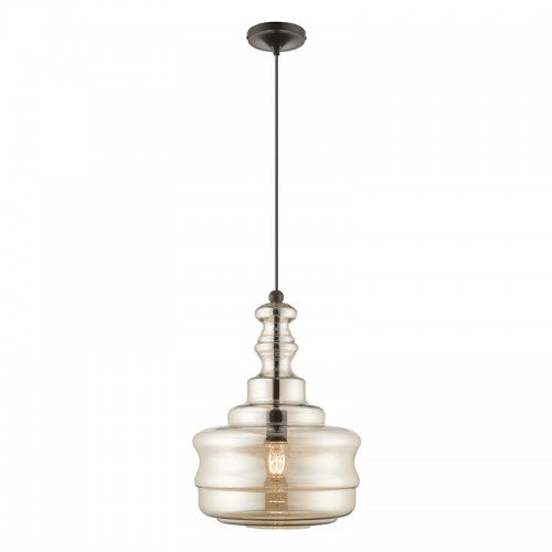 1 Light English Bronze Single Pendant Pendant Livex