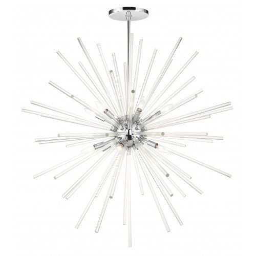 12 Light Polished Chrome Foyer Pendant Chandelier Livex