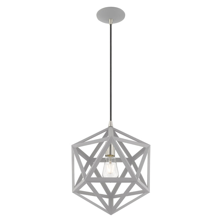 1 Light Nordic Gray Single Pendant Pendant Livex