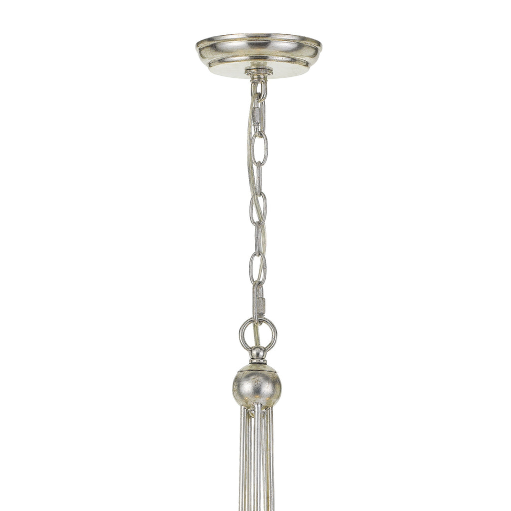 Crystorama Crystorama Metro 5 Light Crystal Beads Antique Silver Chandelier