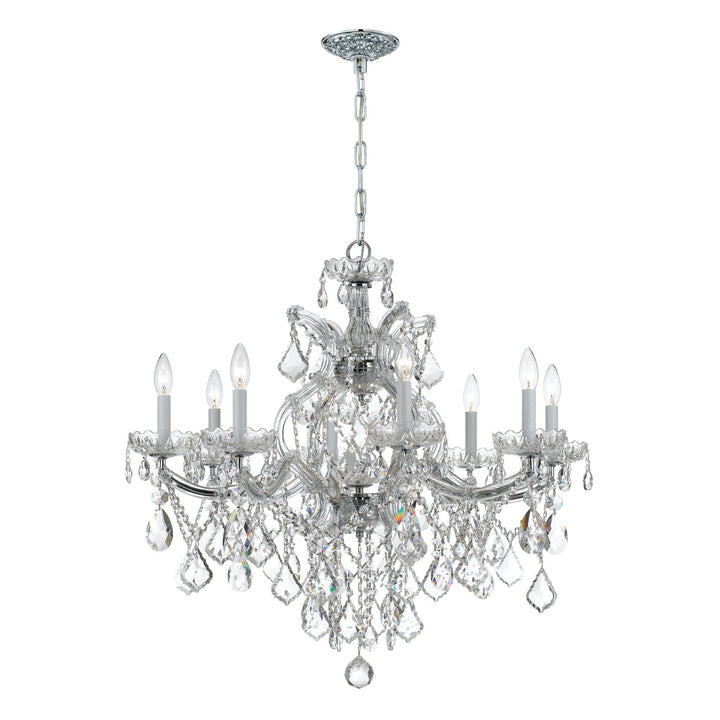 Crystorama Crystorama Maria Theresa 9 Light Hand Cut Crystal Polished Chrome Chandelier