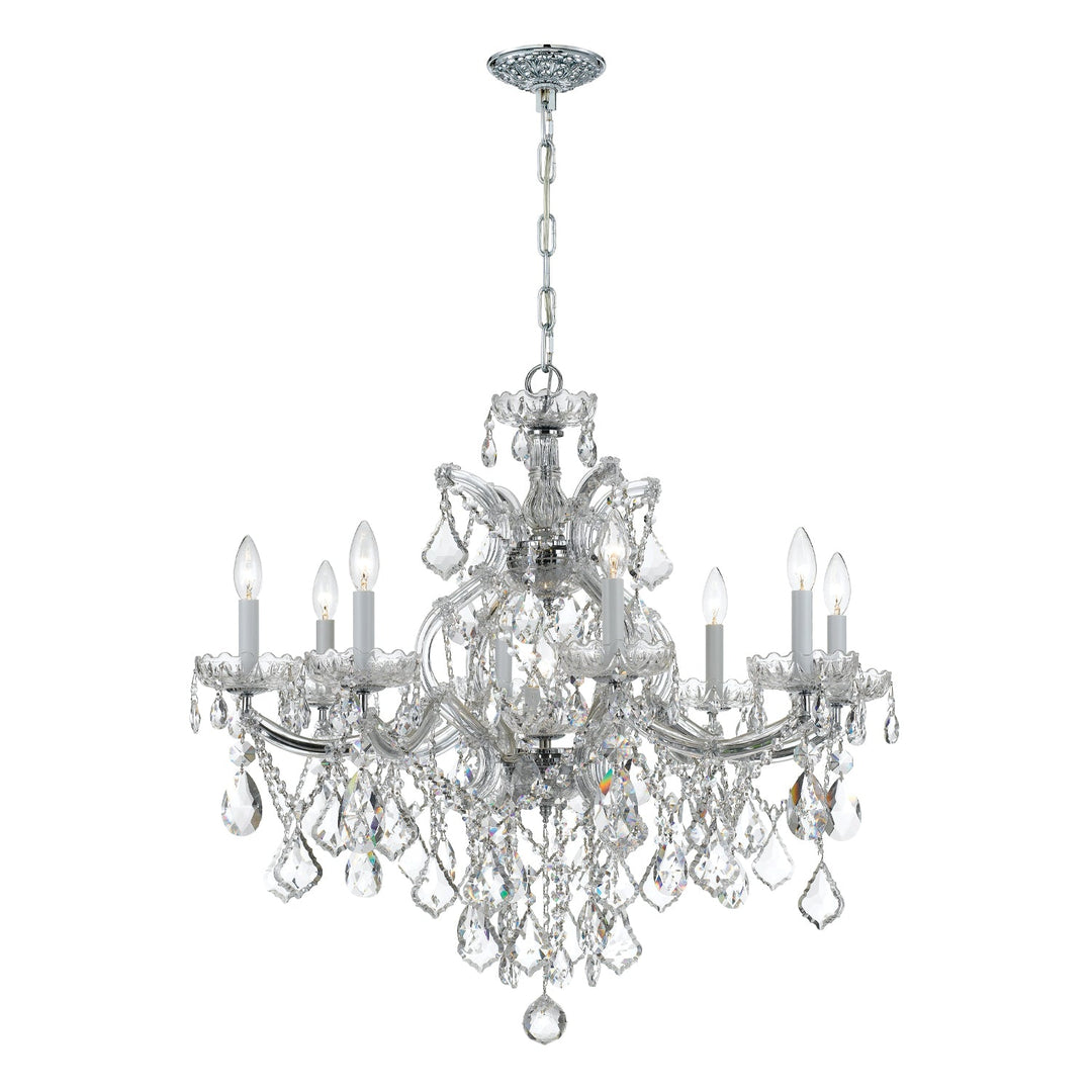 Crystorama Crystorama Maria Theresa 9 Light Swarovski Strass Crystal Polished Chrome Chandelier