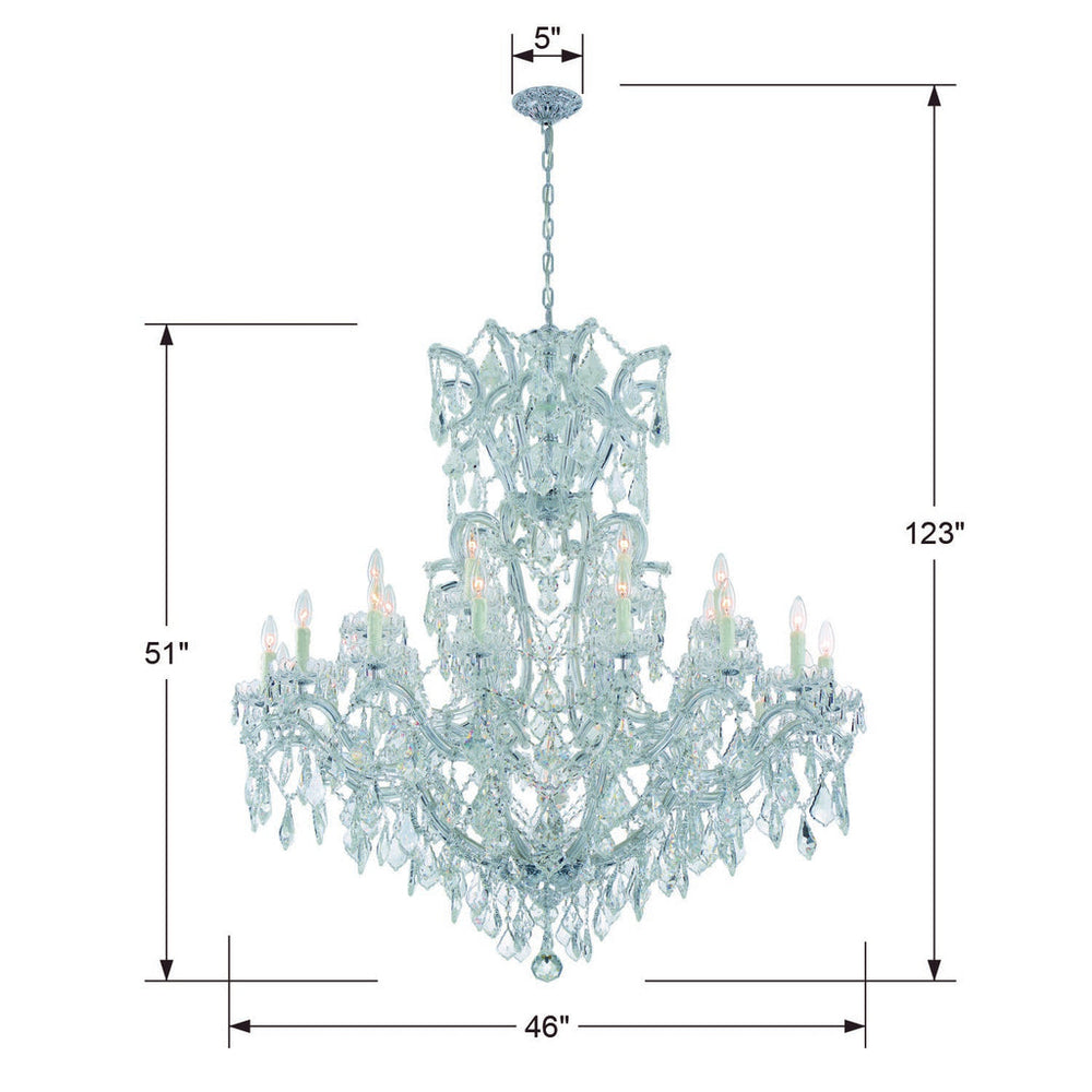 Crystorama Crystorama Maria Theresa 25 Light Spectra Crystal Polished Chrome Chandelier