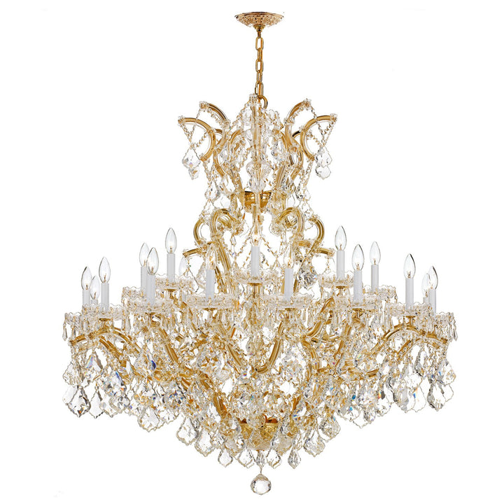 Crystorama Crystorama Maria Theresa 25 Light Spectra Crystal Gold Chandelier