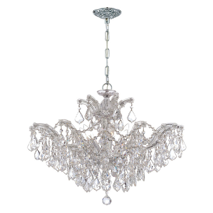 Crystorama Crystorama Maria Theresa 6 Light Hand Cut Crystal Polished Chrome Chandelier