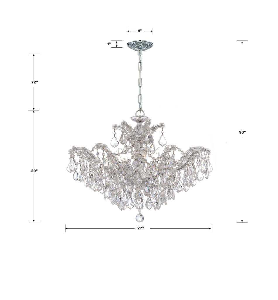 Crystorama Crystorama Maria Theresa 6 Light Swarovski Strass Crystal Polished Chrome Chandelier