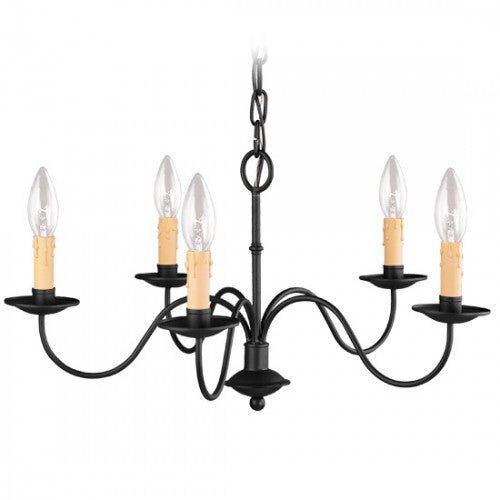 5 Light Black Chandelier Livex